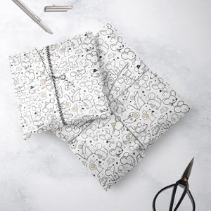 Carta da regalo con simpatici topi, carta da regalo ecologica per bambini, 100% riciclabile, carta da regalo di lusso sostenibile per il compleanno.