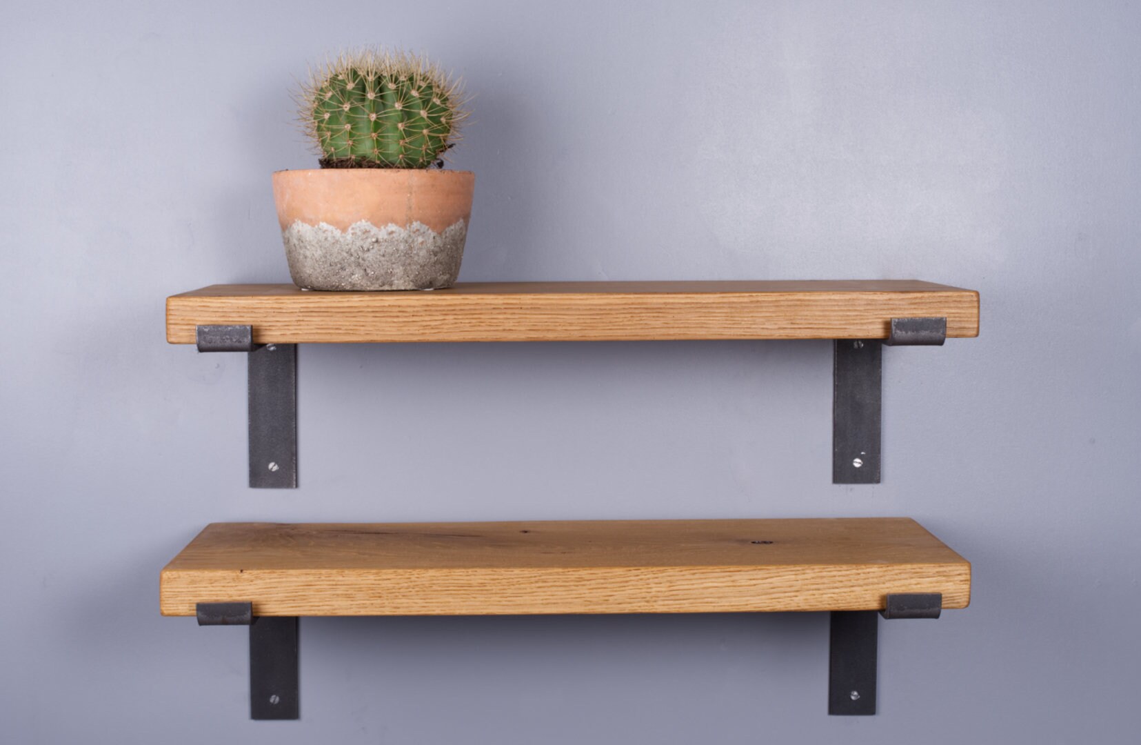 Industrial Chunky Oak Shelf 9 / 225mmWall Shelves Etsy