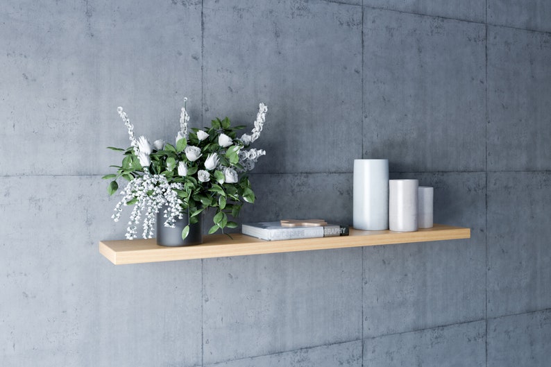 Oak Floating Shelves Wall Shelves Brackets Included 15cm Etsy UK