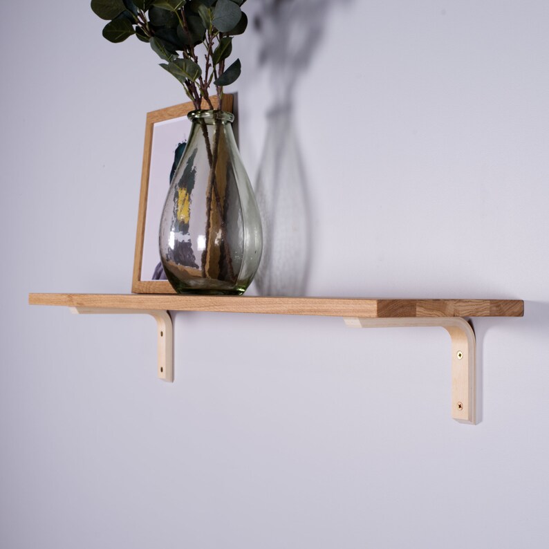 Oak Wall Shelves Plywood Brackets 250mm / 10 Etsy UK