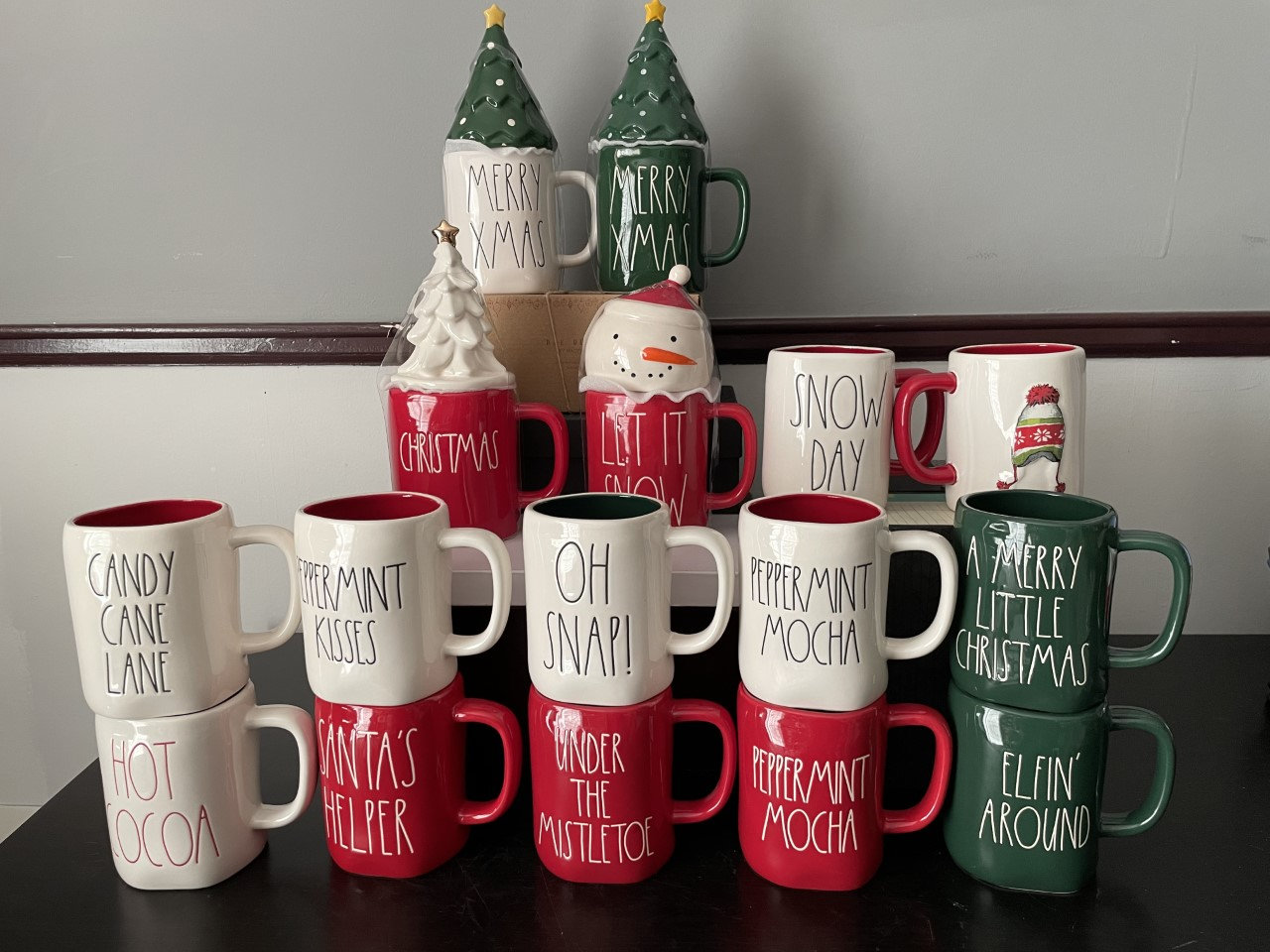 Rae Dunn Christmas Mugs and a Hot Cocoa Pitcherplease Click Etsy