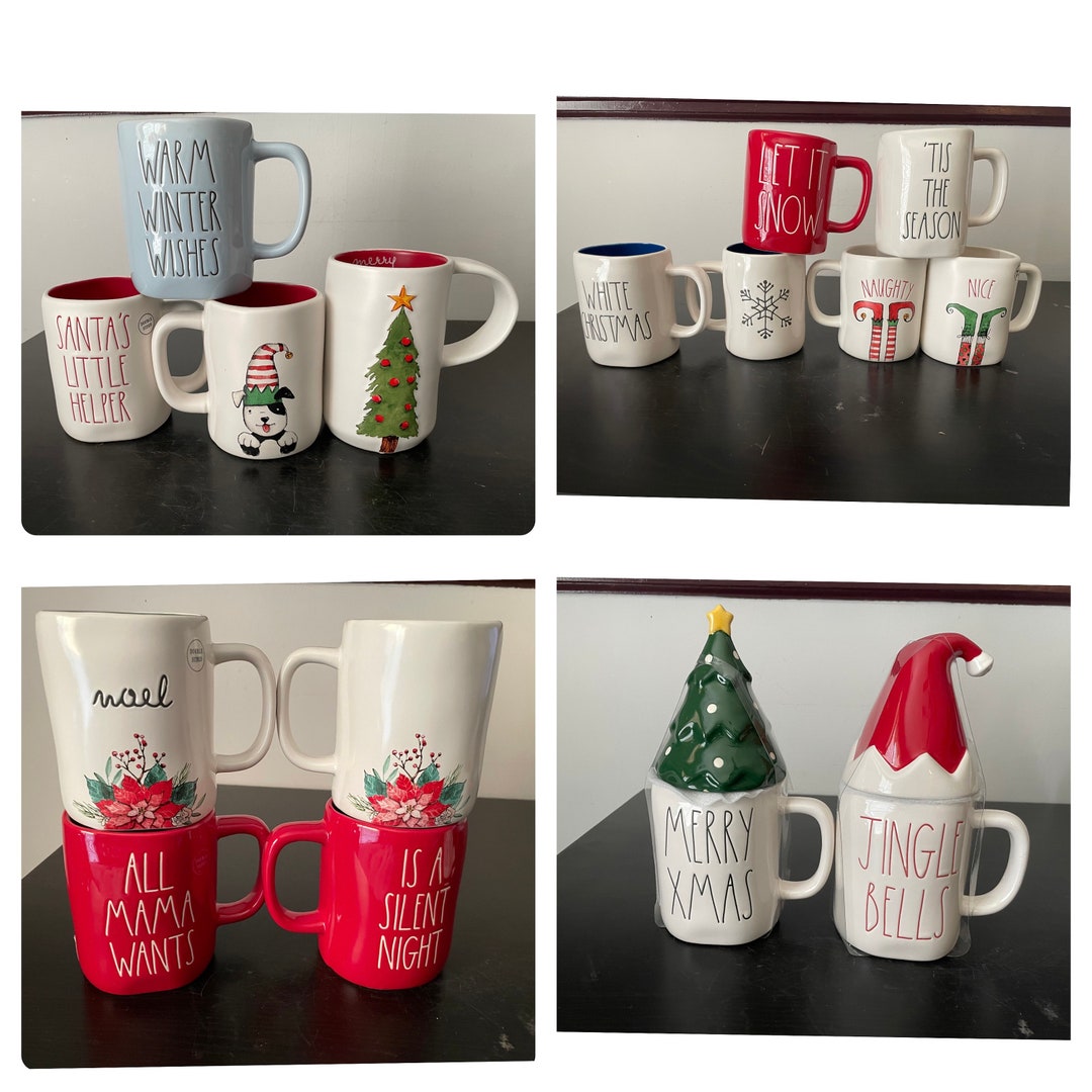 Rae Dunn Christmas Mugs and a Hot Cocoa Pitcher-please Click on the ...