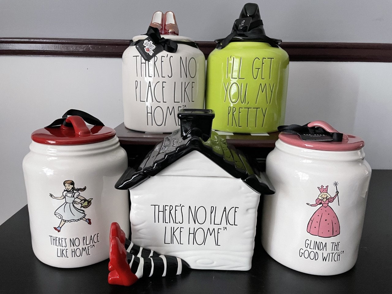 Rae Dunn Wizard of Oz I'll Get You My Pretty canister and topper mug