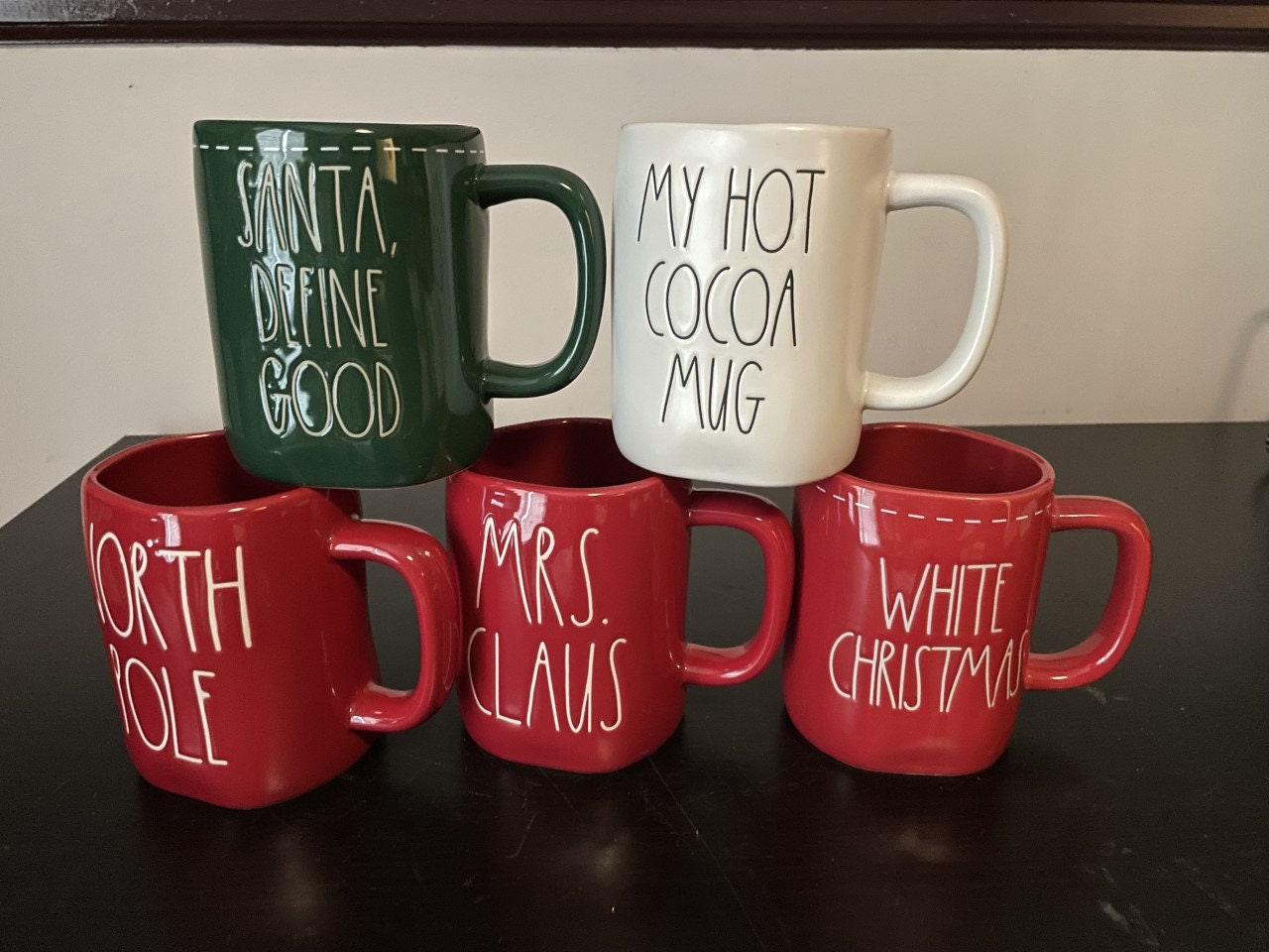 Rae Dunn Christmas Mugs and a Hot Cocoa Pitcherplease Click Etsy