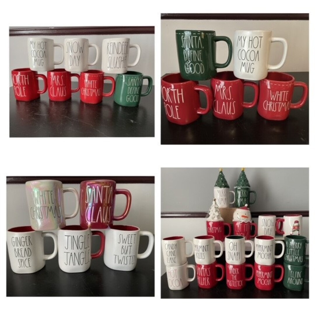 Rae Dunn Christmas Mugs and a Hot Cocoa Pitcherplease Click Etsy
