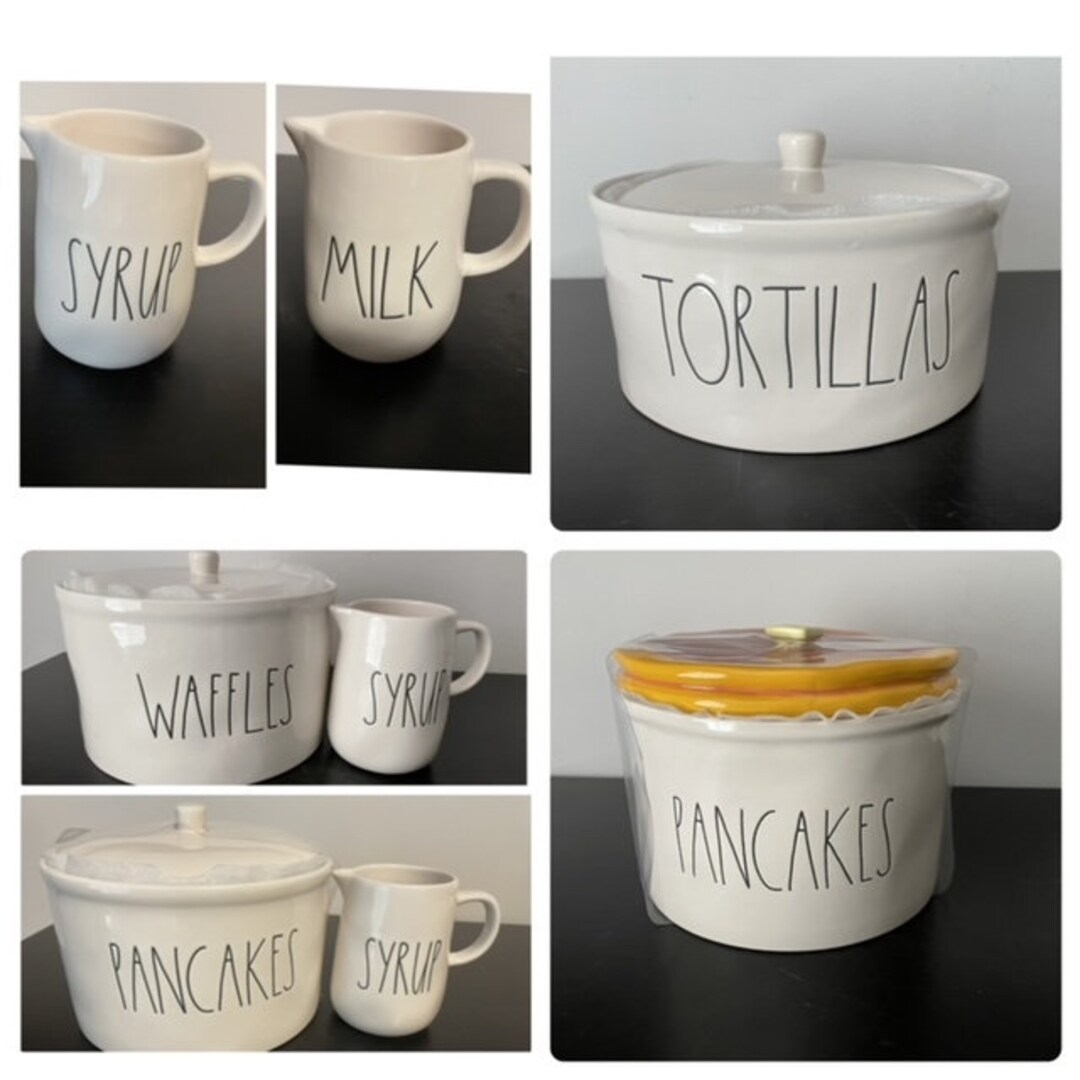 Rae Dunn Artisan Mixing & Side Bowls Set, Pancakes, Waffle and Tortillas Warmers With Lidclick
