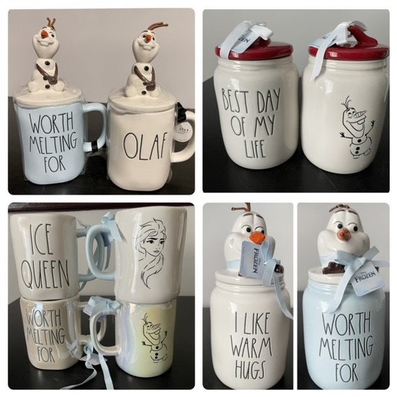 Rae Dunn Disney Frozen Canisters, Mugs With and Without Toppers