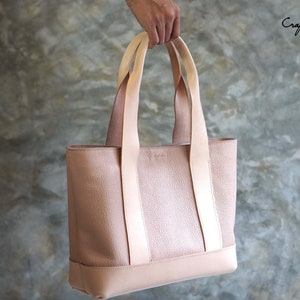 Leather Tote Pattern (PDF Files): LunchTote Bag Small (with how to guide)