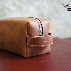 Leather Bag Pattern (PDF Files): Dopp Kit  (with how to guide)