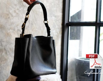 Leather Bag Pattern (PDF Files): Fay's Hobo Bag  (with how to guide)