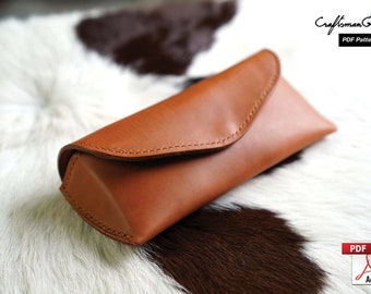 Leather Bag Pattern (PDF Files): Eye Glasses Case (with instruction guide)