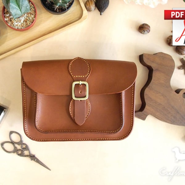 Leather Bag Pattern (PDF Files) Satchel Bag Pattern (with how to guide)