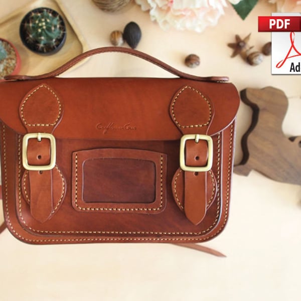 Patrón de bolso de cuero (archivos PDF) Bolso tipo cartera de cuero (con instrucciones sobre cómo hacerlo)