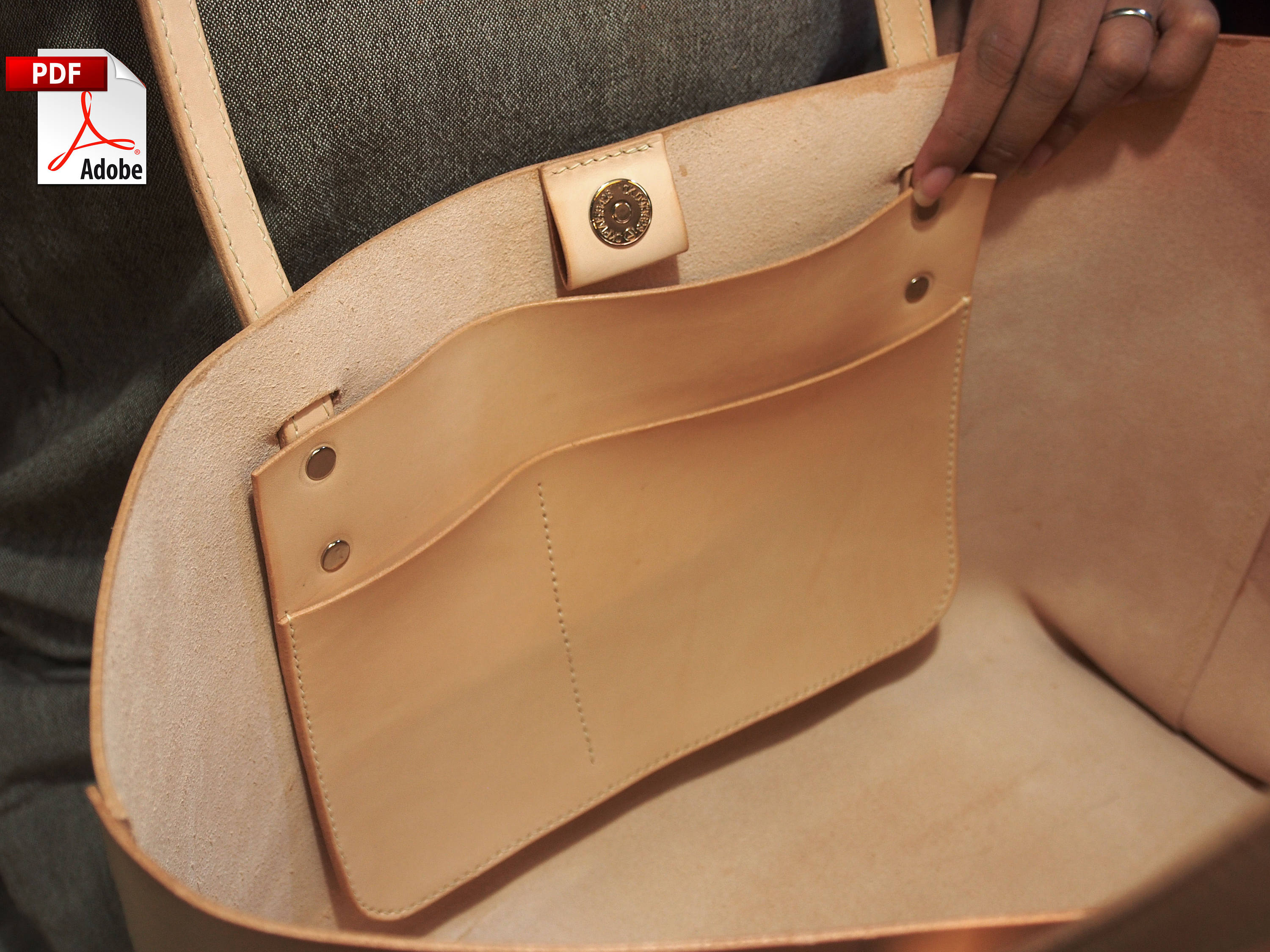 Leather Bag Pattern PDF Files Leather Tote Bag with How to Etsy Canada