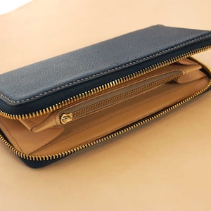 Leather Wallet Pattern (PDF Files): Long Zipper Wallet (with how to guide)