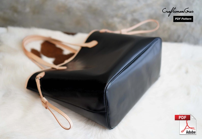 Leather Bag Pattern (PDF Files) Day Tote Pattern (with how to guide) image 3