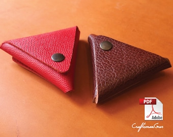 Leather Bag Pattern (PDF files): Leather Coin Purse
