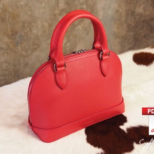 Leather Bag Pattern PDF Files: Jessica Handbag with how to guide image 1