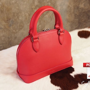 Leather Bag Pattern PDF Files: Jessica Handbag with how to guide image 1