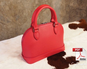 Leather Bag Pattern (PDF Files): Jessica Handbag (with how to guide)