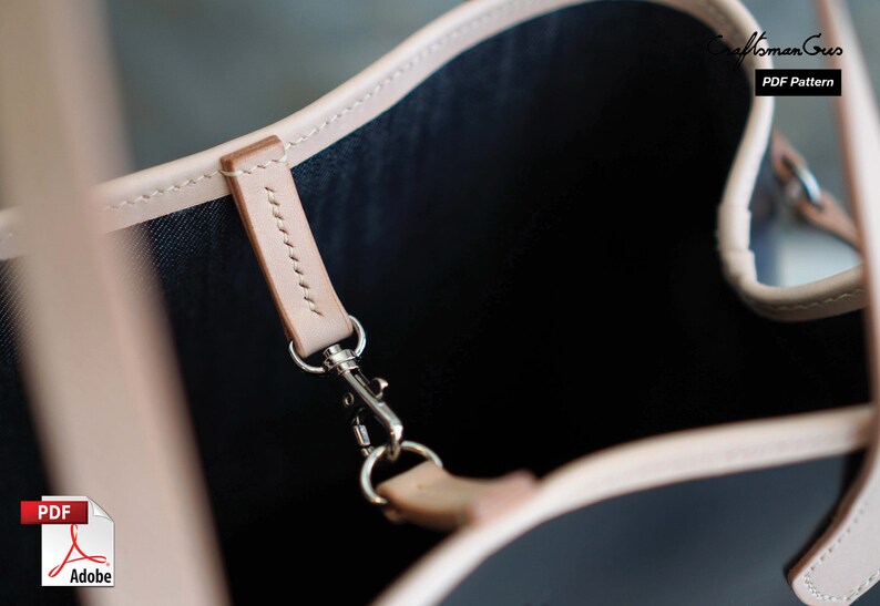 Leather Bag Pattern (PDF Files) Day Tote Pattern (with how to guide) image 9