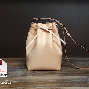 Leather bucket bag sales pattern