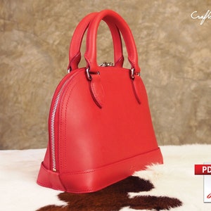 Leather Bag Pattern PDF Files: Jessica Handbag with how to guide image 3