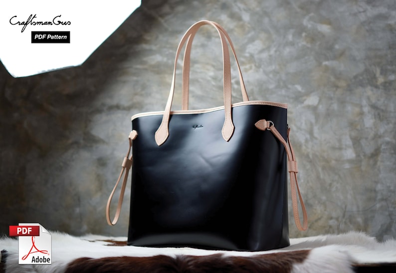 Leather Bag Pattern (PDF Files) Day Tote Pattern (with how to guide) image 10