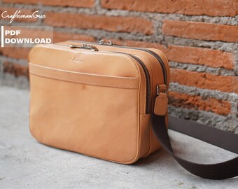 Leather Bag Pattern (PDF Files) Porter Bag Pattern (VDO how to guide)