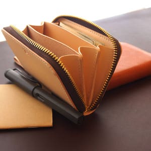 Patrón de billetera de cuero (archivos PDF): billetera de cuero con cremallera para tarjetas (con instrucciones)