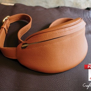 Schnittmuster für Ledertaschen: Bauchtasche/Gürteltasche/Gürteltasche (mit Anleitung)