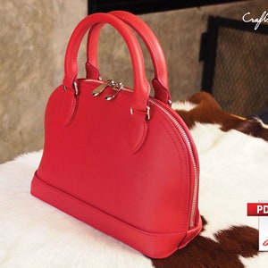 Leather Bag Pattern PDF Files: Jessica Handbag with how to guide image 5