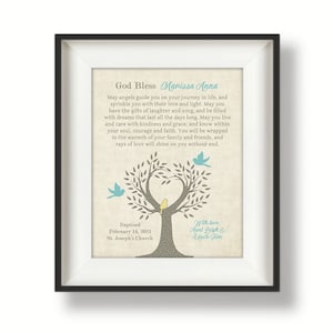 Goddaughter Gifts from Godmother - Christening Gifts - Boy Baptism Gift - Baptism Gift Girl from Godparents - Godson - May Angels Guide You
