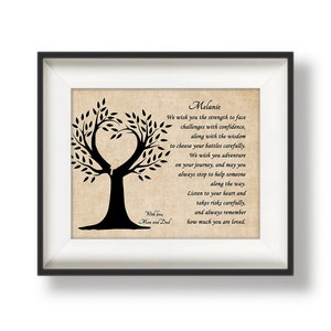 Graduation Gift for Daughter, Daughter Graduation Print, Personalized, Poem for Daughter from Mom, Daughter Print, College Graduation Gift