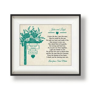 Parents of the Groom Gift, Wedding Day Gift for In Laws, Mother of the Groom Gift from Bride, Grooms Mom Gift, Gift for Mother of the Groom