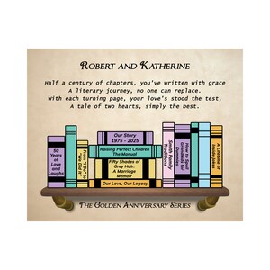 Unique Personalized 50th Anniversary Gift for Parents, 50th Wedding Anniversary Gift, Golden Anniversary Gifts, Golden Anniversary Series