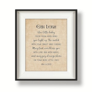 Irish Blessing Baptism Gift, Irish Baby Gift Personalized, Irish Baby Blessing, Irish Nursery Decor, Baptism Blessing, Baptism Gift, Godson