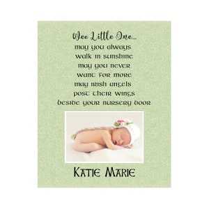 Irish Baby Prints, Irish Baby Blessings, Baby Blessing Irish Gift, Personalized Baby Gifts, Irish Nursery, Wee Little Baby, Baptism Gift