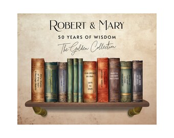Unique Personalized 50th Anniversary Gift for Parents, Custom Anniversary Gift Couples, Golden Anniversary Gifts, The Golden Collection