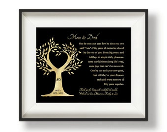 Gift for Parents Anniversary, 50th Anniversary Gifts for Parents, Golden Anniversary Gifts, 50th Wedding Anniversary, Anniversary 50 Years