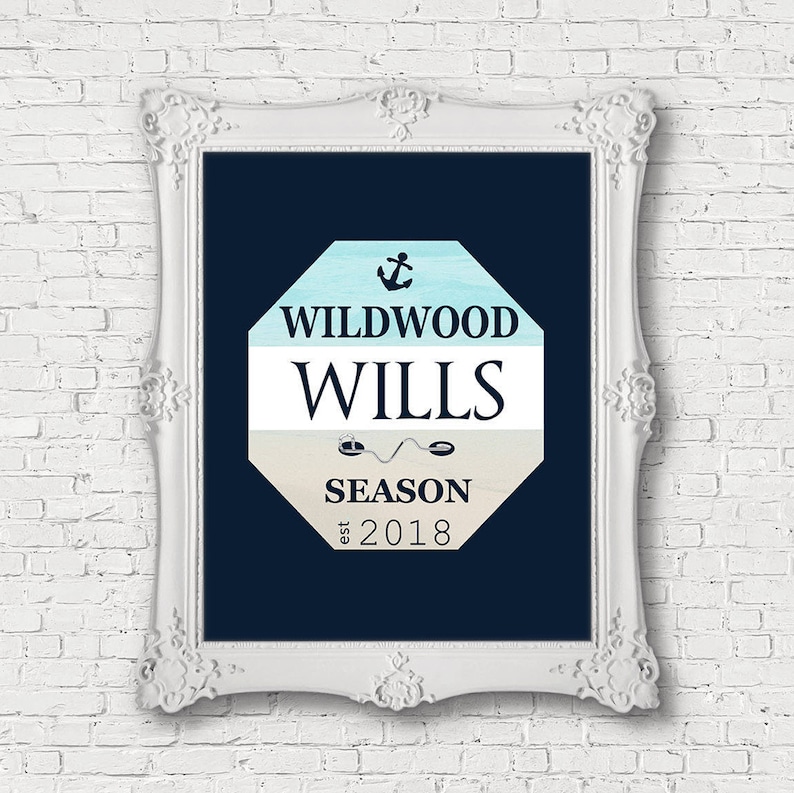 Avalon NJ Sea Isle City Ocean City NJ Beach Tag Art Etsy