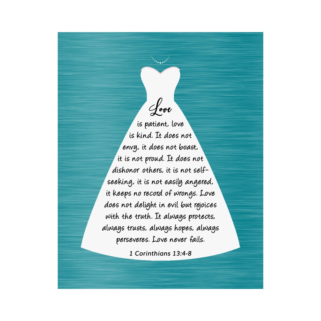 Love is Patient Love is Kind 1 Corinthians 13 Sign Bride Etsy