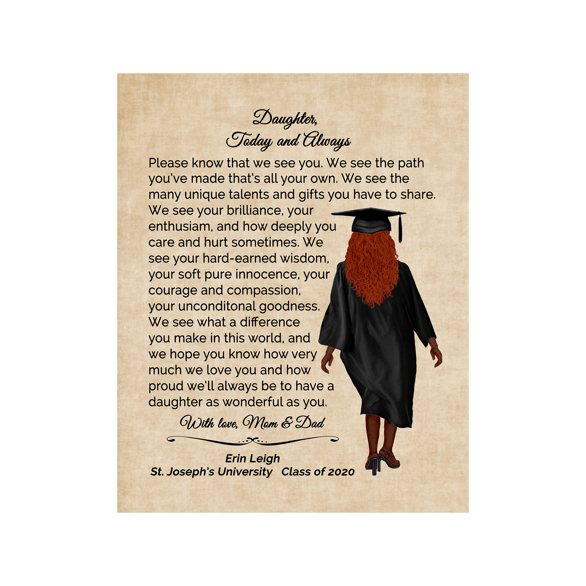 Graduation Gift for Daughter - Daughter Graduation Print - Personalized - College Graduation Gift - High School - Daughter Today and Always - Etsy Graduation Gift for Daughter - Daughter Graduation Print - Personalized - College Graduation Gift - High School - Daughter Today and Always - Etsy