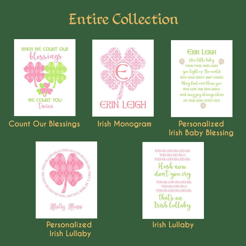 Wall Art for Nursery Irish Baby Nursery Wall Art Girl Etsy