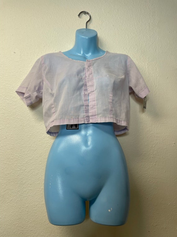 Vintage Handmade Lavender Cropped Blouse