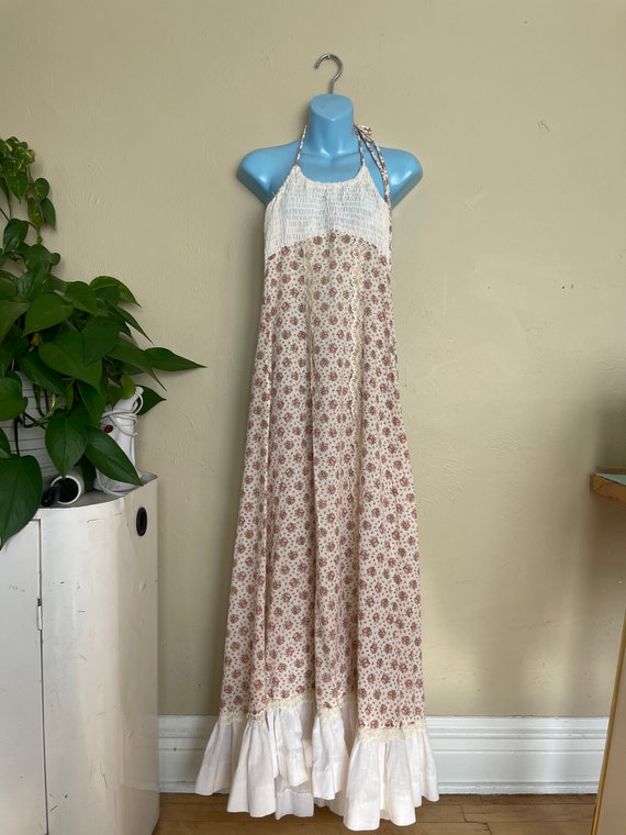 70s Jody California Floral and Lace Dress