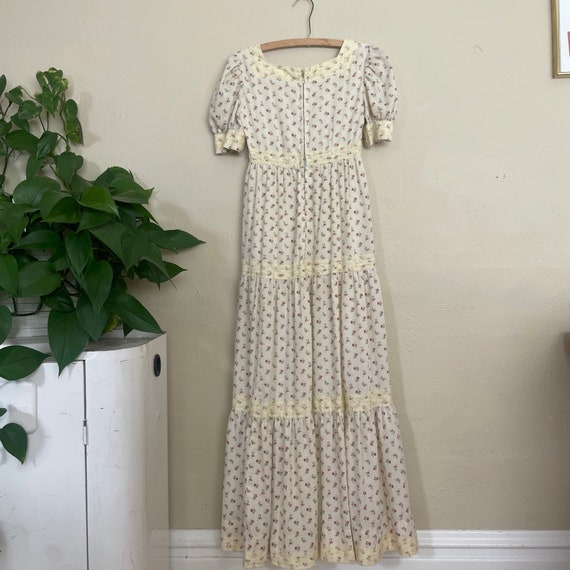 Vintage Handmade Floral Prairie Maxi Dress - image 4
