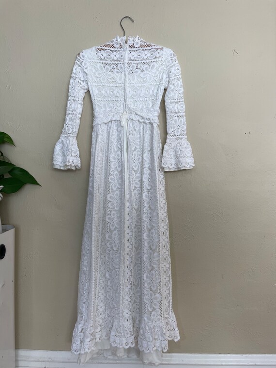 Beautiful Rare 70s Floral Velvet Bodice Maxi Dress