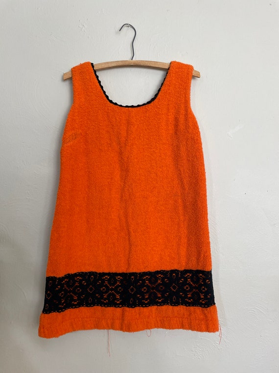 70s Handmade Towel Mini Dress