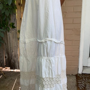 Edwardian Antique Cotton Crochet Lace Skirt